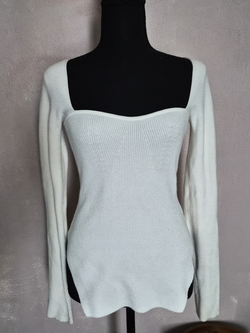 Bodycon Wavy Neckline Longsleeve